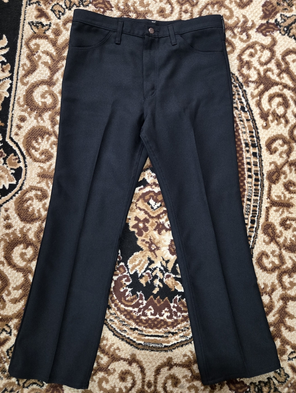 Wrangler Pleated Polyester Dress Pants Slacks Trousers Western Outlaw Cowboy